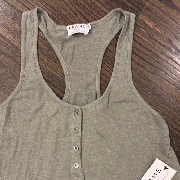 NWT- Frame Women's Green Tank Top (size Small) - Picture 3 of 5